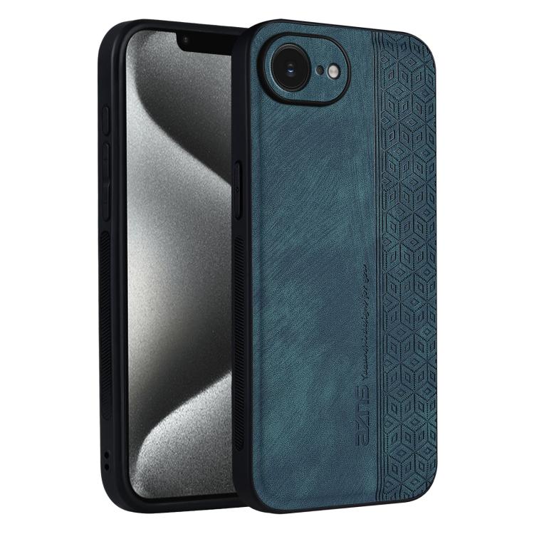 For iPhone 16e AZNS 3D Embossed Skin Feel Phone Case(Dark Green)