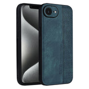 For iPhone 16e AZNS 3D Embossed Skin Feel Phone Case(Dark Green)
