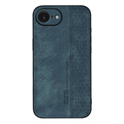 For iPhone 16e AZNS 3D Embossed Skin Feel Phone Case(Dark Green)