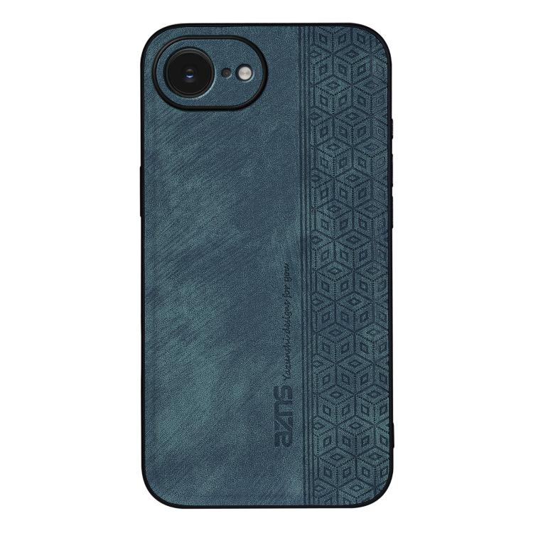 For iPhone 16e AZNS 3D Embossed Skin Feel Phone Case(Dark Green)