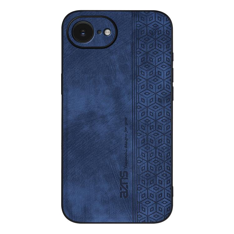 For iPhone 16e AZNS 3D Embossed Skin Feel Phone Case(Sapphire Blue)