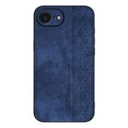 For iPhone 16e AZNS 3D Embossed Skin Feel Phone Case(Sapphire Blue)