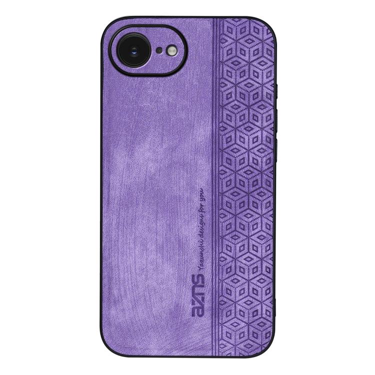 For iPhone 16e AZNS 3D Embossed Skin Feel Phone Case(Purple)