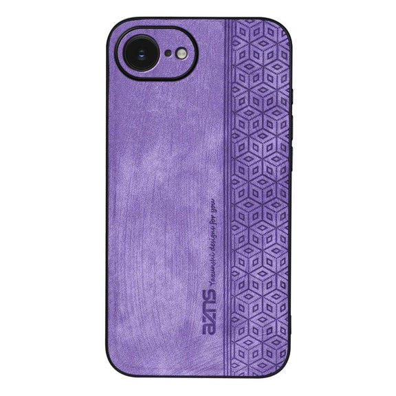 For iPhone 16e AZNS 3D Embossed Skin Feel Phone Case(Purple)