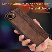For iPhone 16e AZNS 3D Embossed Skin Feel Phone Case(Purple)