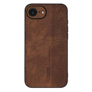 For iPhone 16e AZNS 3D Embossed Skin Feel Phone Case(Brown)