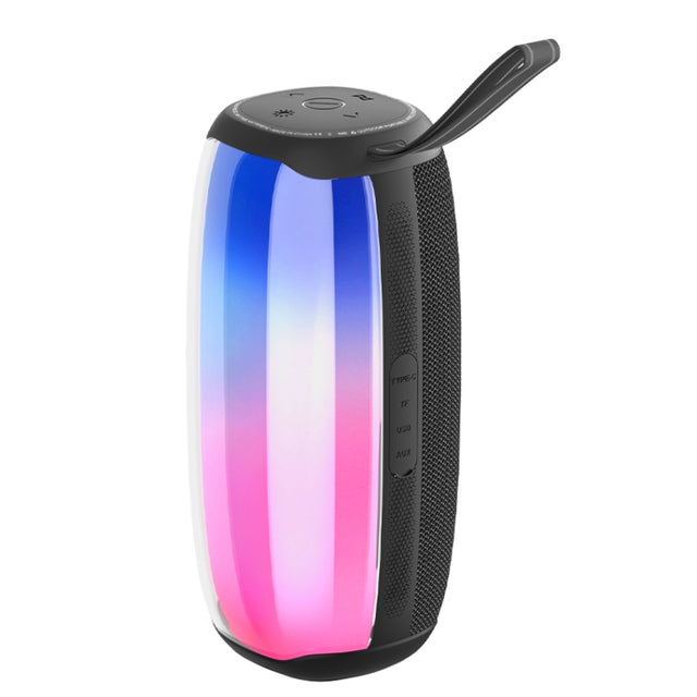 HOPESTAR P50 IPX6 Water-resistant Outdoor Portable RGB Light Bluetooth Speaker(Black)