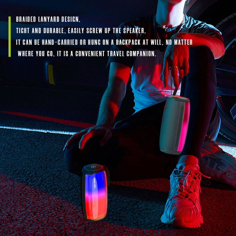 HOPESTAR P50 IPX6 Water-resistant Outdoor Portable RGB Light Bluetooth Speaker(Grey)