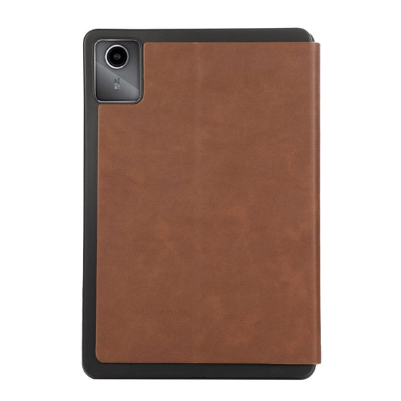 For Lenovo Tab M11 / Xiaoxin Pad 11 2024 Simple Crazy Horse Leather Tablet Case(Brown)