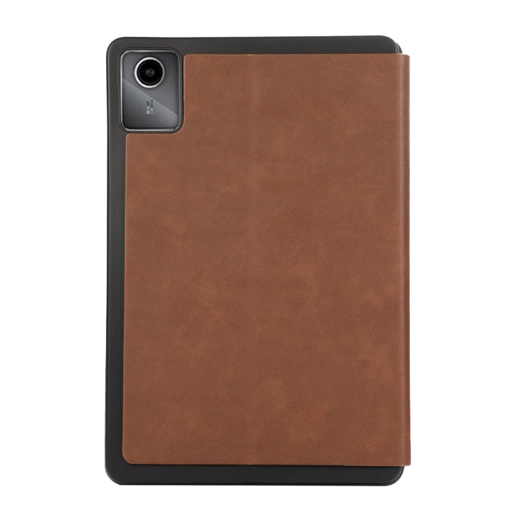 For Lenovo Tab M11 / Xiaoxin Pad 11 2024 Simple Crazy Horse Leather Tablet Case(Brown)