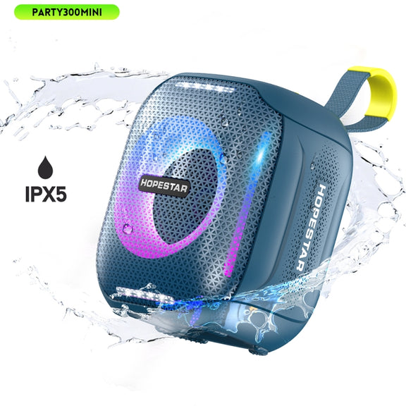 HOPESTAR Party 300mini IPX5 Water-resistant Portable Bluetooth Speaker 360 Degree Stereo Outdoor Speaker(Black)