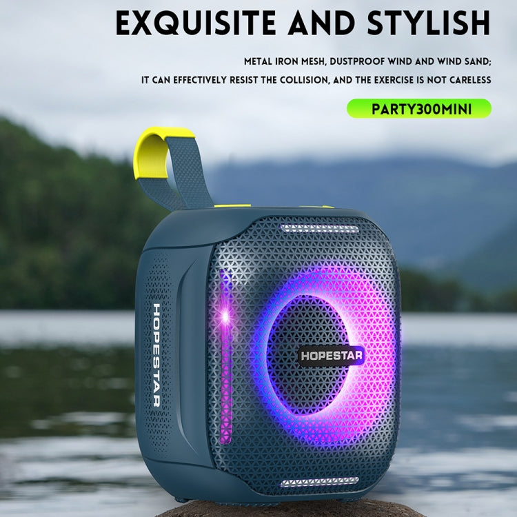HOPESTAR Party 300mini IPX5 Water-resistant Portable Bluetooth Speaker 360 Degree Stereo Outdoor Speaker(Black)