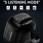 HOPESTAR Party 300mini IPX5 Water-resistant Portable Bluetooth Speaker 360 Degree Stereo Outdoor Speaker(Black)