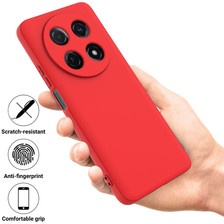 For Huawei nova 12i Solid Color Liquid Silicone Dropproof Full Coverage Protective Case(Red)