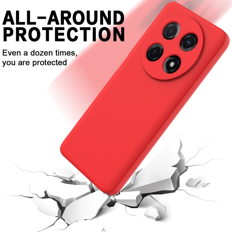 For Huawei nova 12i Solid Color Liquid Silicone Dropproof Full Coverage Protective Case(Red)