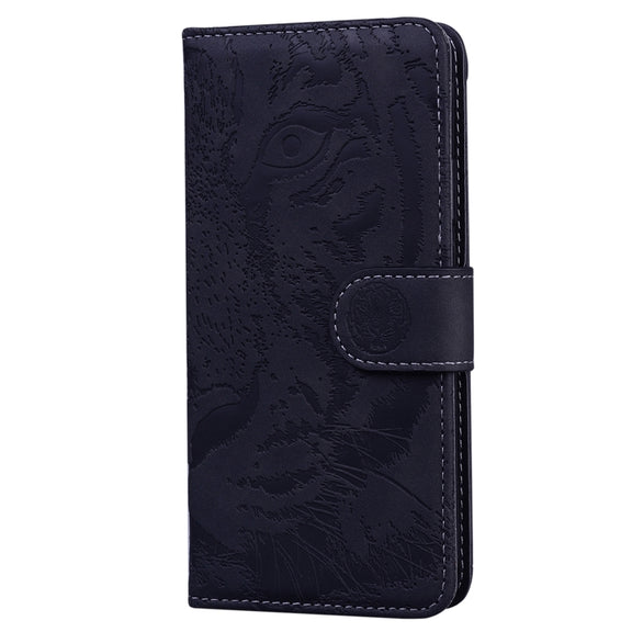 For Honor Magic6 Pro Tiger Embossing Pattern Flip Leather Phone Case(Black)