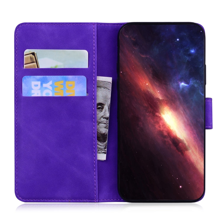 For Honor Magic6 Pro Tiger Embossing Pattern Flip Leather Phone Case(Purple)