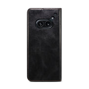 For Nothing Phone 2A Oil Wax Crazy Horse Texture Leather Phone Case(Black)