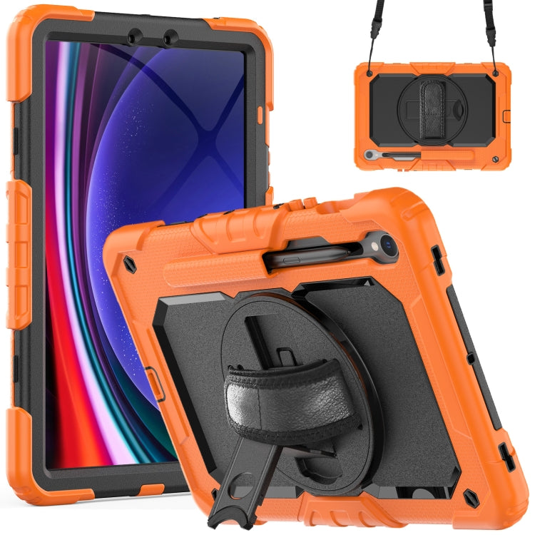For Samsung Galaxy Tab S9 / S8 / S7 Silicone + PC Tablet Case(Orange+Black)