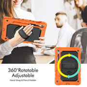 For Samsung Galaxy Tab S9 / S8 / S7 Silicone + PC Tablet Case(Orange+Black)