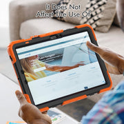For Samsung Galaxy Tab S9 / S8 / S7 Silicone + PC Tablet Case(Orange+Black)