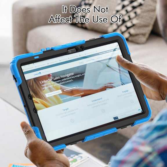 For Samsung Galaxy Tab S9 / S8 / S7 Silicone + PC Tablet Case(Light Blue+Black)