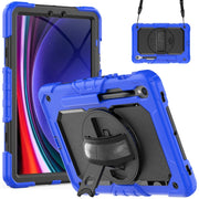 For Samsung Galaxy Tab S8 / S7 Silicone Hybrid PC Tablet Protective Case(Dark Blue+Black)
