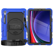 For Samsung Galaxy Tab S8 / S7 Silicone Hybrid PC Tablet Protective Case(Dark Blue+Black)