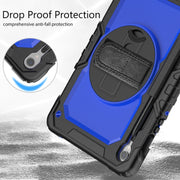 For Samsung Galaxy Tab S9 / S8 / S7 Silicone + PC Tablet Case(Black+Dark Blue)