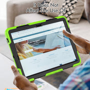 For Samsung Galaxy Tab S9+ / S8+ Silicone + PC Tablet Case(Yellow Green+Black)