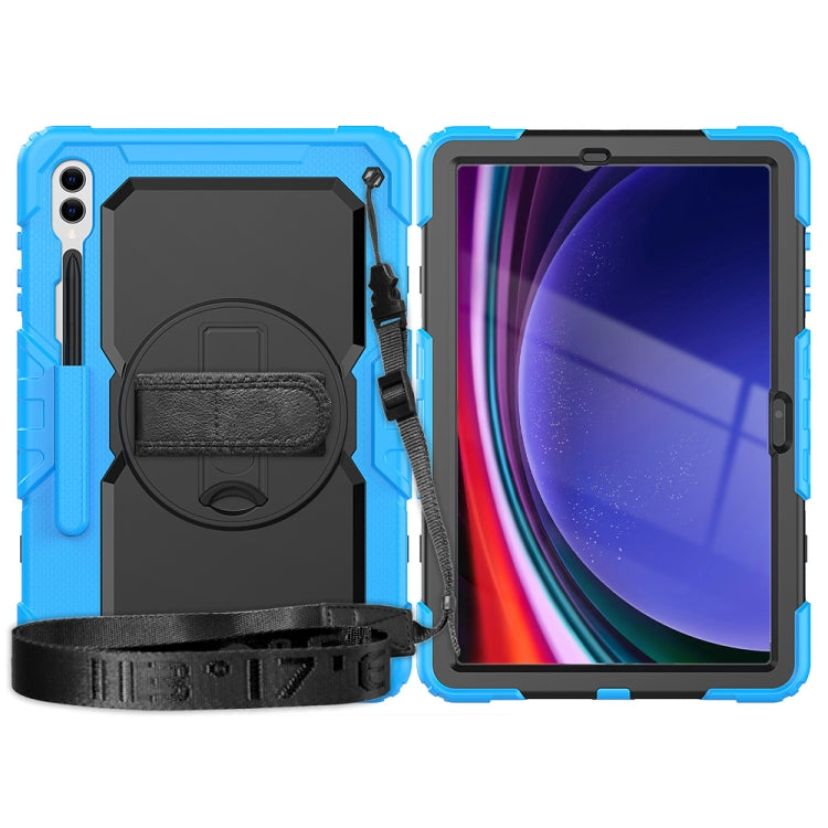 For Samsung Galaxy Tab S9+ / S8+ Silicone + PC Tablet Case(Light Blue+Black)