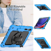For Samsung Galaxy Tab S9+ / S8+ Silicone + PC Tablet Case(Light Blue+Black)