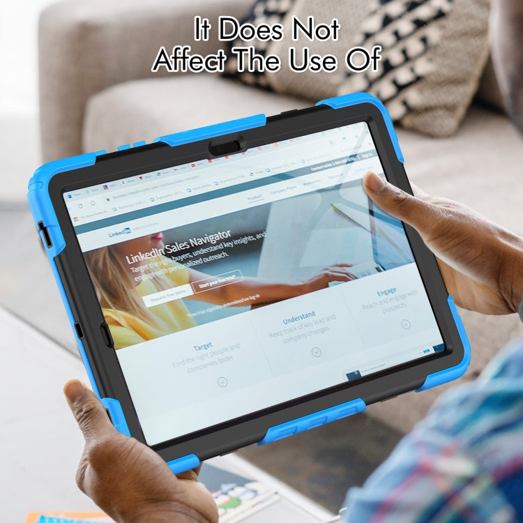 For Samsung Galaxy Tab S9+ / S8+ Silicone + PC Tablet Case(Light Blue+Black)