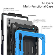 For Samsung Galaxy Tab S9+ / S8+ Silicone + PC Tablet Case(Light Blue+Black)