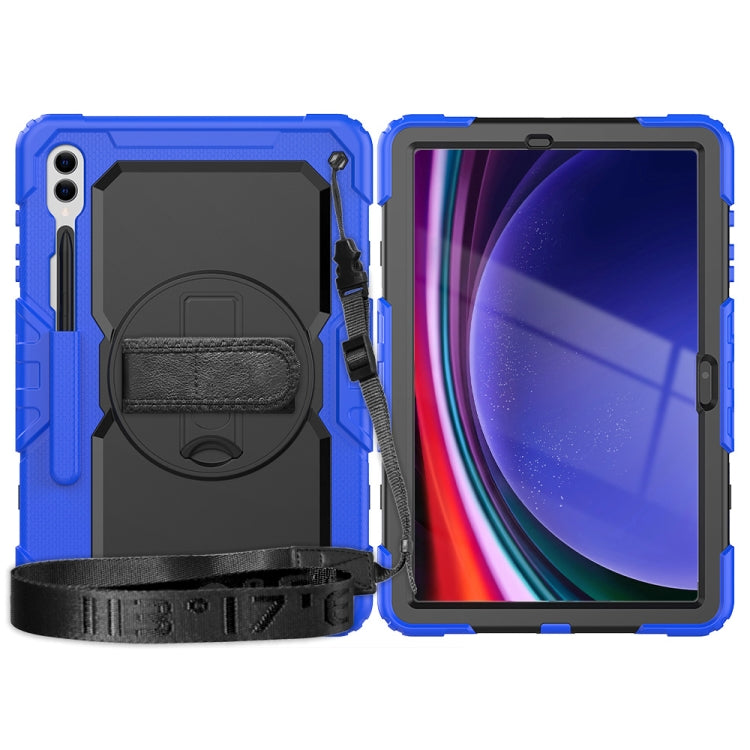 For Samsung Galaxy Tab S10+ / S9+ / S9 FE+ Silicone Hybrid PC Tablet Protective Case(Dark Blue+Black)