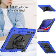For Samsung Galaxy Tab S10+ / S9+ / S9 FE+ Silicone Hybrid PC Tablet Protective Case(Dark Blue+Black)