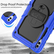 For Samsung Galaxy Tab S10+ / S9+ / S9 FE+ Silicone Hybrid PC Tablet Protective Case(Dark Blue+Black)