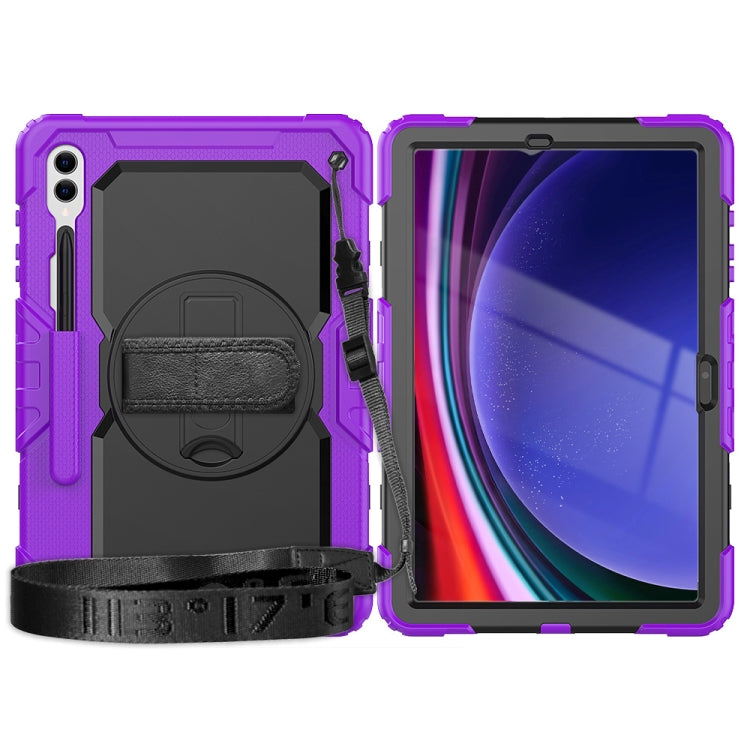 For Samsung Galaxy Tab S10+ / S9+ / S9 FE+ Silicone Hybrid PC Tablet Protective Case(Purple+Black)