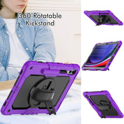 For Samsung Galaxy Tab S10+ / S9+ / S9 FE+ Silicone Hybrid PC Tablet Protective Case(Purple+Black)