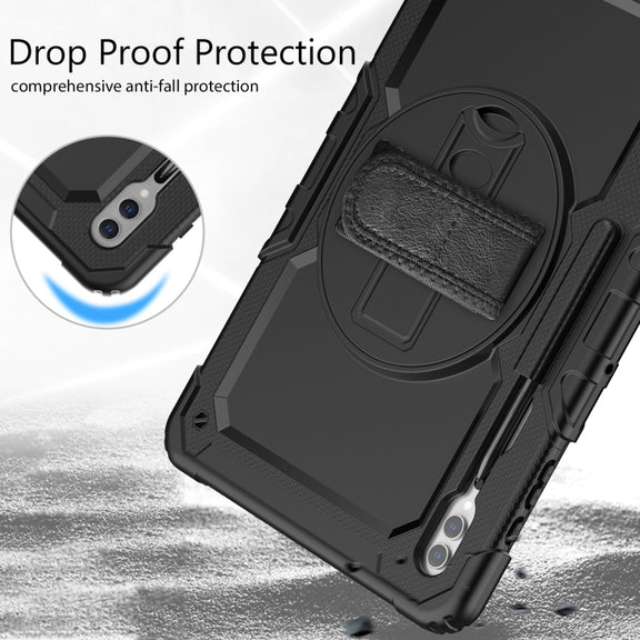 For Samsung Galaxy Tab S9 Ultra / S8 Ultra Silicone + PC Tablet Case(Black)