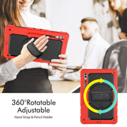 For Samsung Galaxy Tab S9 Ultra / S8 Ultra Silicone + PC Tablet Case(Red+Black)