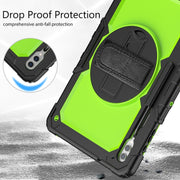 For Samsung Galaxy Tab S9 Ultra / S8 Ultra Silicone + PC Tablet Case(Black+Yellow Green)