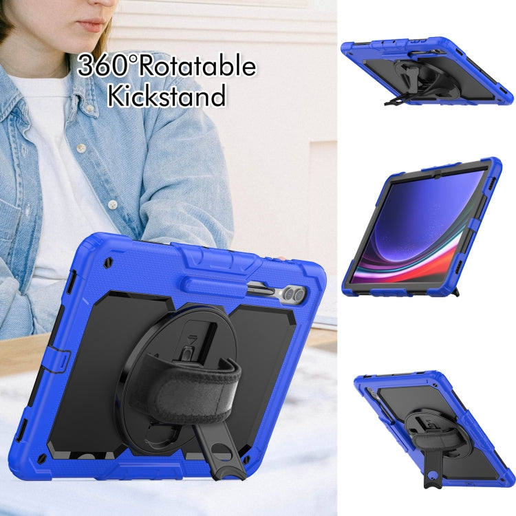 For Samsung Galaxy Tab S9 Ultra / S8 Ultra Silicone + PC Tablet Case(Dark Blue+Black)