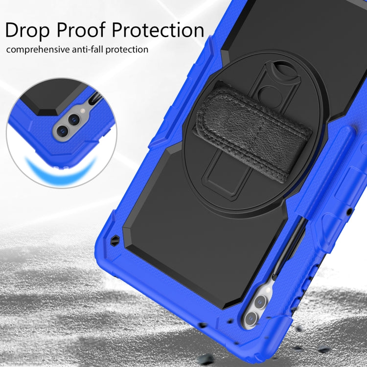 For Samsung Galaxy Tab S9 Ultra / S8 Ultra Silicone + PC Tablet Case(Dark Blue+Black)