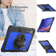 For Samsung Galaxy Tab S9 Ultra / S10 Ultra Silicone Hybrid PC Tablet Protective Case(Black+Dark Blue)