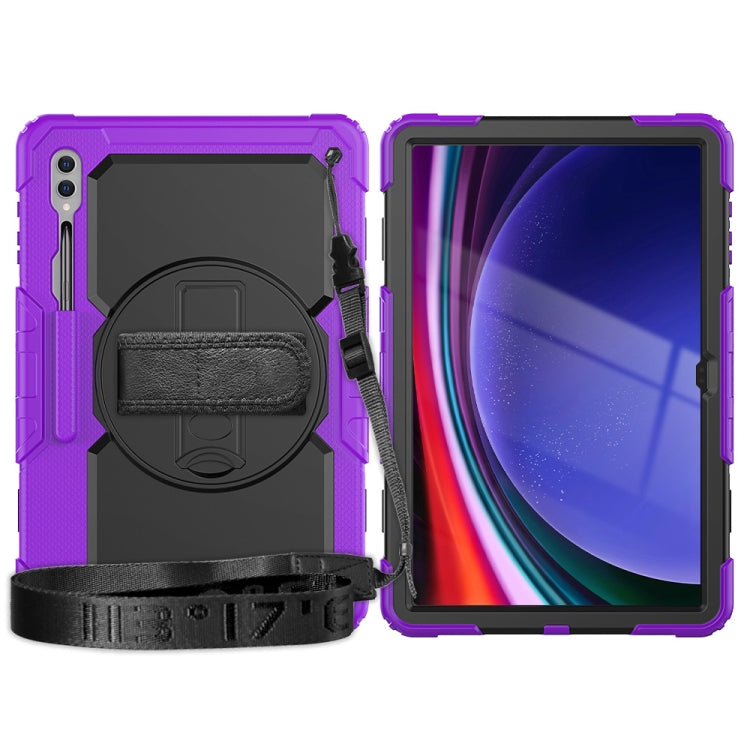 For Samsung Galaxy Tab S9 Ultra / S8 Ultra Silicone + PC Tablet Case(Purple+Black)