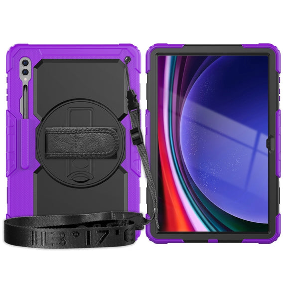 For Samsung Galaxy Tab S9 Ultra / S8 Ultra Silicone + PC Tablet Case(Purple+Black)