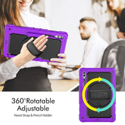 For Samsung Galaxy Tab S9 Ultra / S8 Ultra Silicone + PC Tablet Case(Purple+Black)