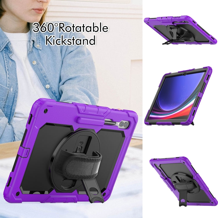For Samsung Galaxy Tab S9 Ultra / S8 Ultra Silicone + PC Tablet Case(Purple+Black)