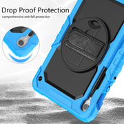 For Samsung Galaxy Tab S9 / S9 FE Silicone + PC Tablet Case(Light Blue+Black)